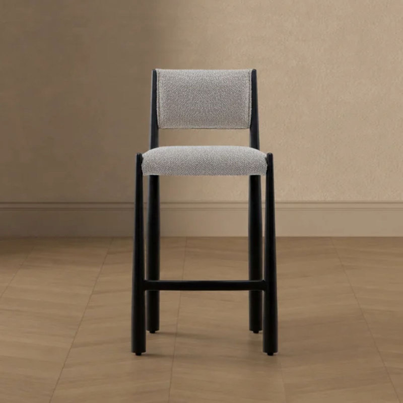 Tabouret Lennor Mid-Century, Champagne