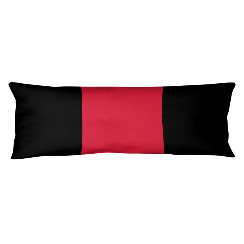 Oreiller de corps en polyester / polyester Arizona Football Stripes, Noir / rouge / noir, Pittsburgh 