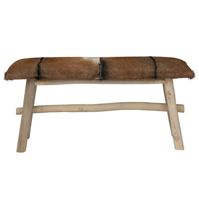 Dashiell Genuine Leather Bench by Union Rustic