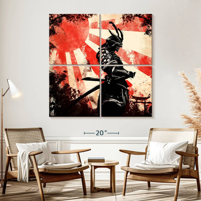 Leisha Samurai tenant un Katana, H 57 po x l 57 po