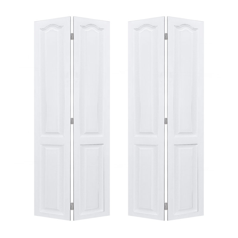 Porte pliante en vinyle à finition blanche à noyau solide de 3/4 po d'épaisseur 24 po x 83 po Crafted Modern, 96" x 83", 2