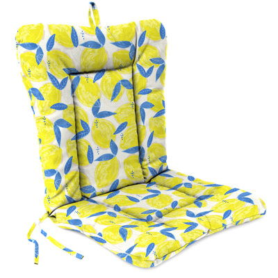 21" x 38" Outdoor Chair Cushion with Ties and Loop