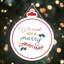 Xmas We Wish You a Merry Christmas Wooden Bauble Plaque