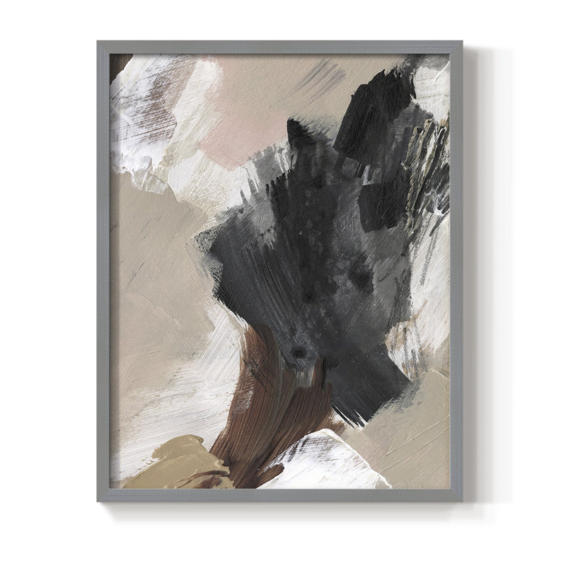 «Neutre non blanchi», reproduction encadrée IV - bois massif, Gris, H 10 po x l 8 po