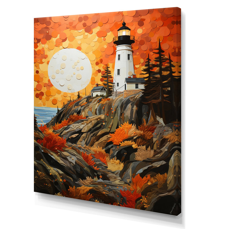 Reproduction d'art sur toile, "Phare avec lumière pastorale I", H 32 po x l 24 po x P 1 po, Toile tendue