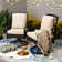 Alyah 6 Person Outdoor Dining Set with Swivel Chairs and Thick Cushions