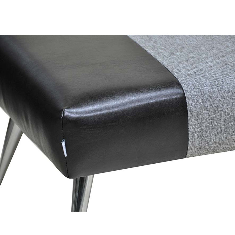 Twiggy Upholstered Bench, Brown and beige