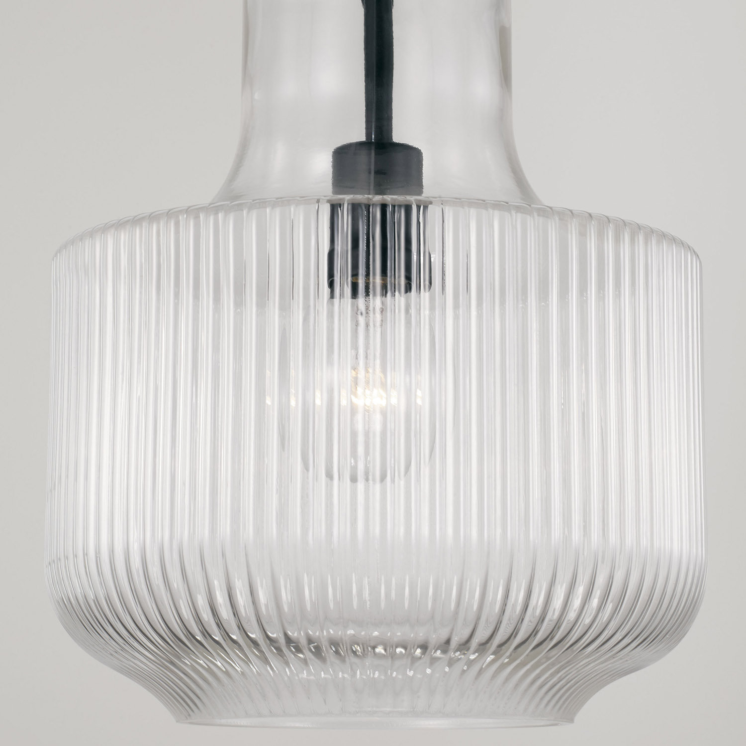 Altera Single Light Glass Dimmable Pendant, Matte Black