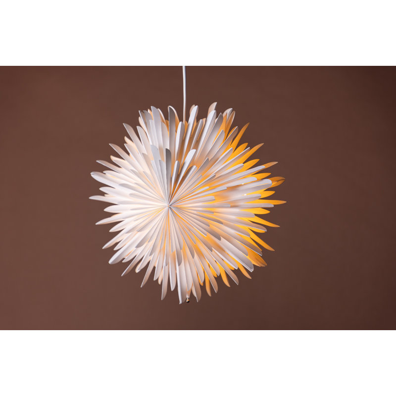 Brooklana 1 - Light Geometric Pendant, White, 35cm H x 35cm x 35cm D