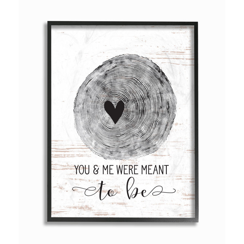 «You and Me Were Meant to Be», reproduction d'impression, H 14 po x l 11 po, Giclée encadrée noir minuit