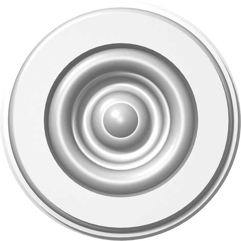 Rosette standard Grayson Bullseye avec bord biseauté, H 4 po x l 4 po x p 0,75 po