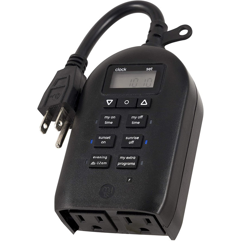 myTouchsmart Simple Set 7-Day 2-Outlet Outdoor Digital Timer