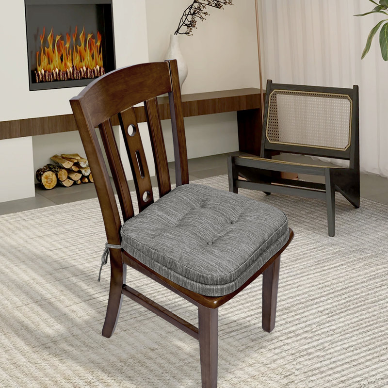 Coussin de chaise d'intérieur 3,7 po, Gris