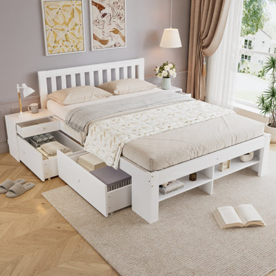 Double (4'6) Solid Wood Bed