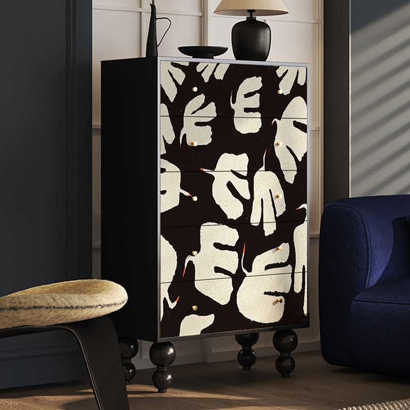 French modern simple cream style decor cabinet
