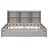 Full Bed With Side Bookcase And Drawers, Modern Bed Frame