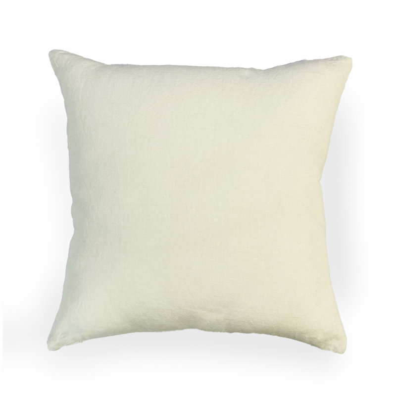 Embroidered Linen Throw Pillow
