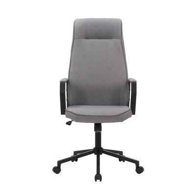 Blue Elephant Linen Office Chair with Headrest