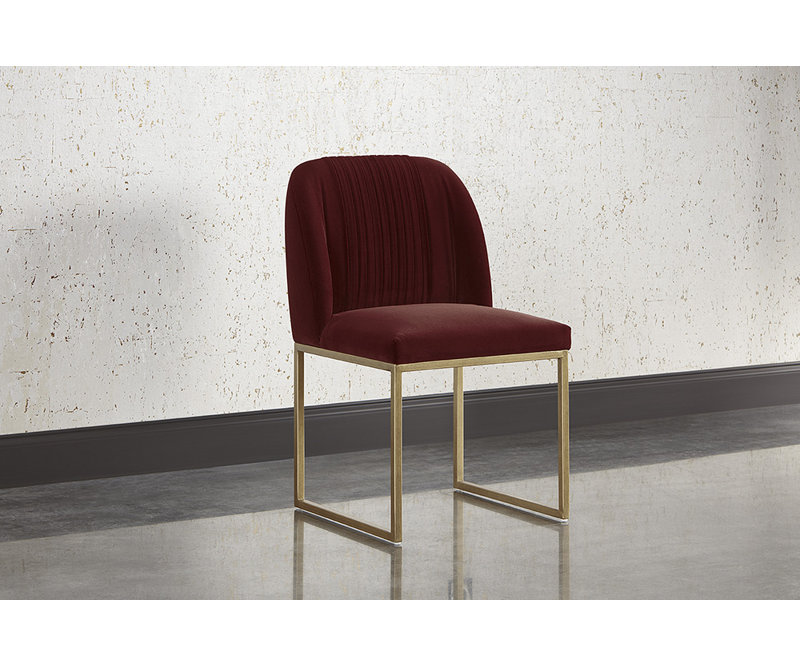 Nevin Upholstered Dining Chair, Merlot