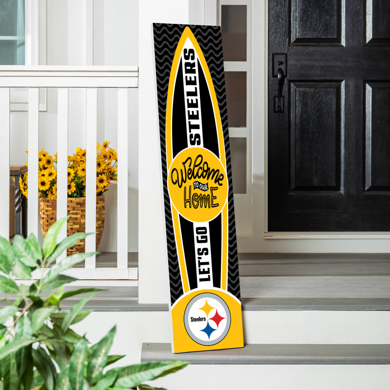 Décoration murale en panneau de fibres à densité moyenne (MDF) Latevin, NFL Pittsburgh Steelers