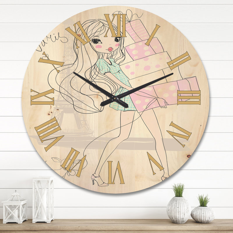 Horloge murale en bois, Grand