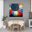 Affiche murale abstraite et colorée représentant un paysage naturel à l'intérieur d'un ballon arc-en-ciel-318173743