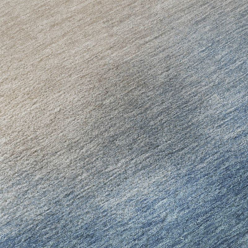Premium Machine Washable Mayfield AMF2420 Ombre Rug, Denim, 9' x 12'