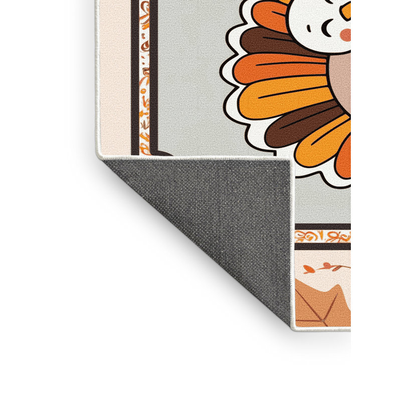 Tapis de Noël des fêtes One One Allium Way® Thanksgiving, Rectangulaire 7 pi x 10 pi