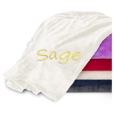 Couverture personnalisée en molleton doux