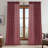Rustic Grid Pattern Linen Light Filtering Plaid Curtains for Living Room Dining Room, Farmhouse Rod Pocket Back Tab Semi Sheer Window Curtains, 1 Pair-328923825-329966681