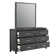 Commode double 6 tiroirs en bois massif avec miroir Annet