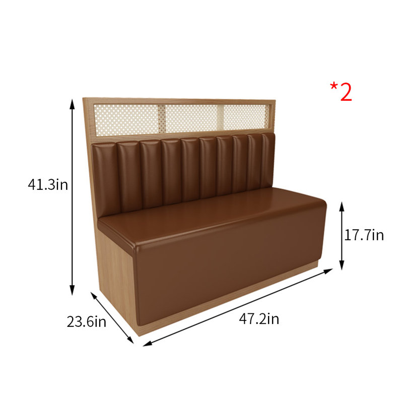 Banc rembourré en similicuir japonais