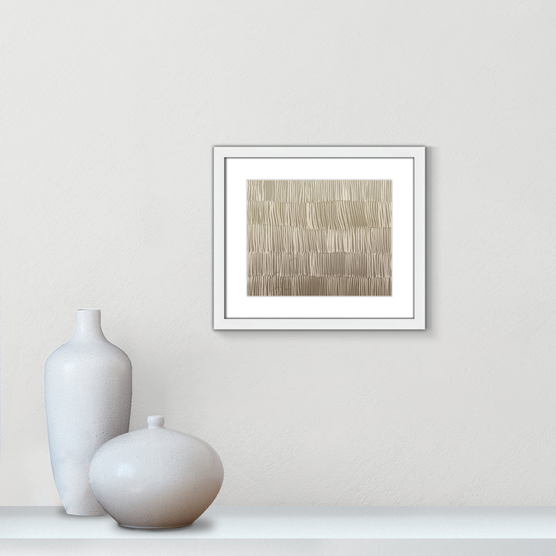 Linear Calm I - Version paysage par , Blanc satiné, L 15 po x H 13 po, Imprimé mat
