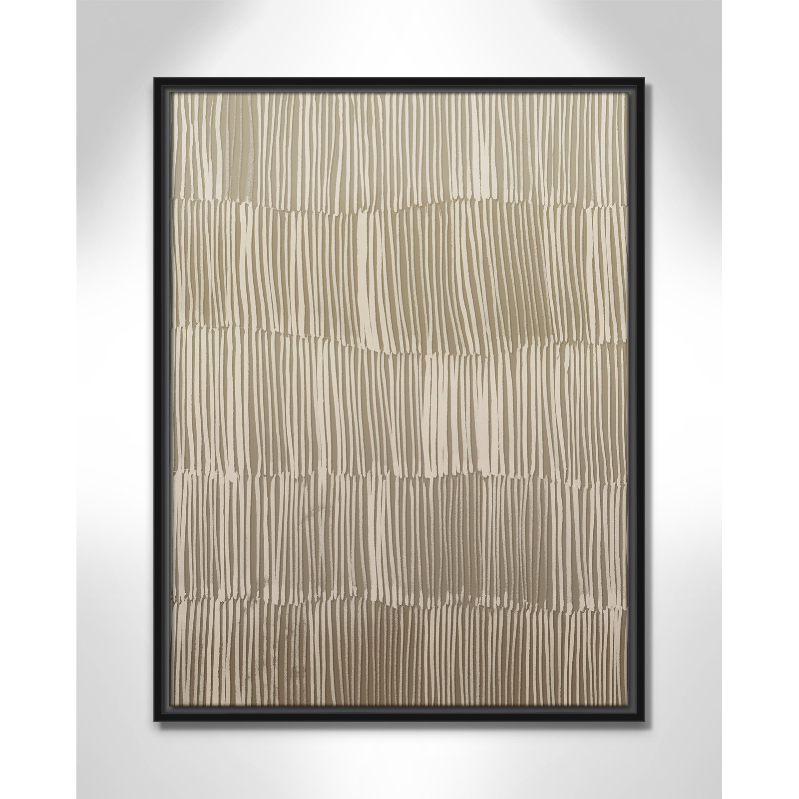 Linear Calm I Print by , 25.5" H x 19.5" W, Black Floater