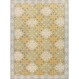 Contemporary Hand Knotted Wool Geometric Shapes Area Rug