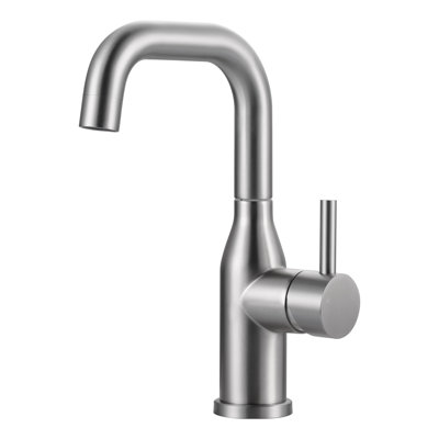 Stainless Steel Kitchen Faucet High Arc Bar Faucet With Supply Lines