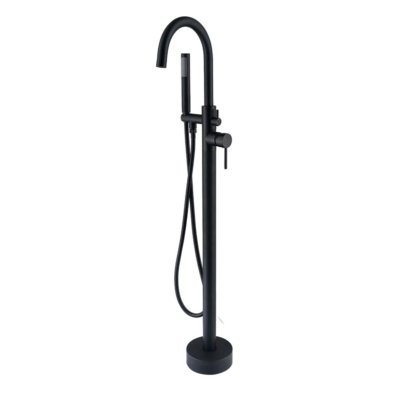 Robinet de baignoire à pattes sur pied à poignée simple High Arch, Noir mat