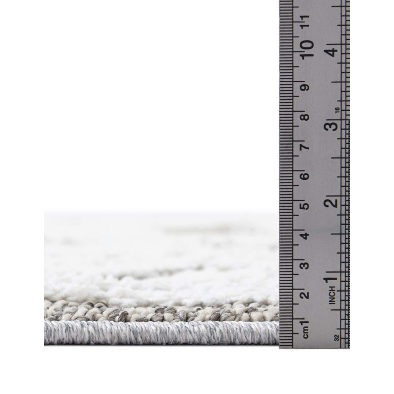 Mical Geometric Indoor Rug, Round 5'3"