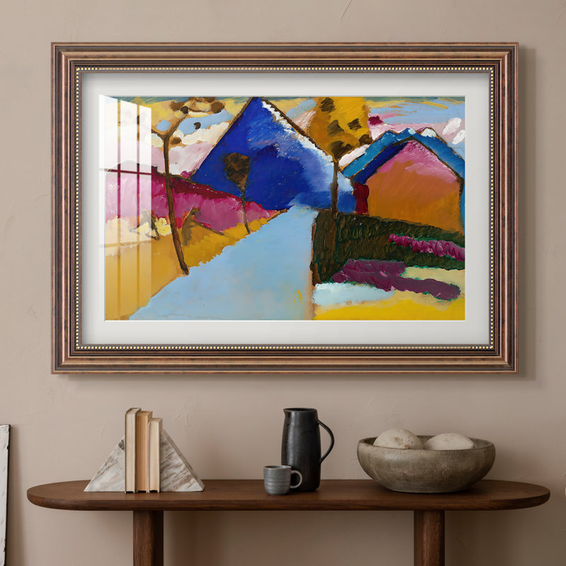 Rue Kochel Straight, 1909 - Wassily Kandinsky - Estampe encadrée sur mesure, 16x22 INNER SIZE, Framed Print with Mat