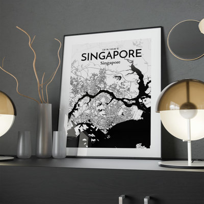 Carte de la ville de Singapour, impression