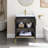 24" Modern Black Freestanding Single Bathroom Vanity Set
