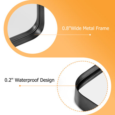 Wade Logan® Anduena Metal Flat Mirror & Reviews | Wayfair