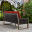 Canapé de patio en bois avec coussins-258788628