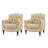 Annja 32" W Tufted Genuine Leather Armchair-87637091