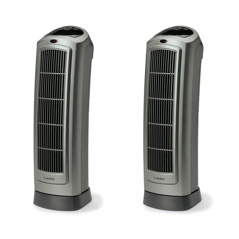 Lasko 1500 Watt 11000 BTU Electric Tower Space Heater with Adjustable Thermostat and with Digital Display