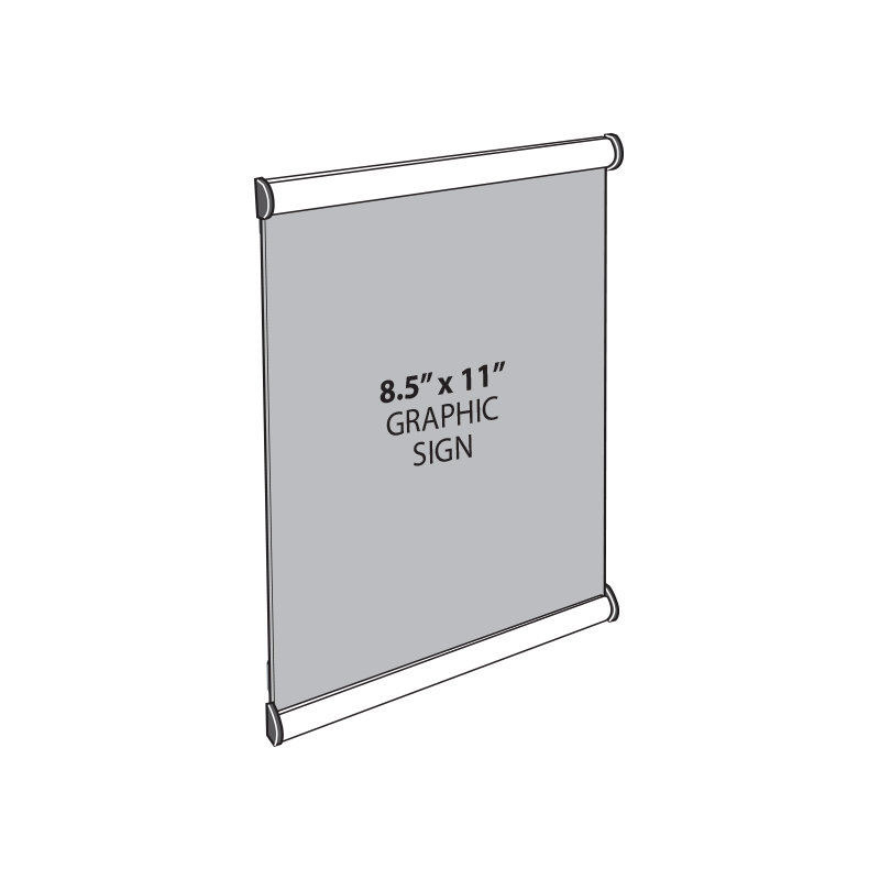 8.5" x 11" Vertical/Horizontal Door Sign Snap Frame, 10-Pack