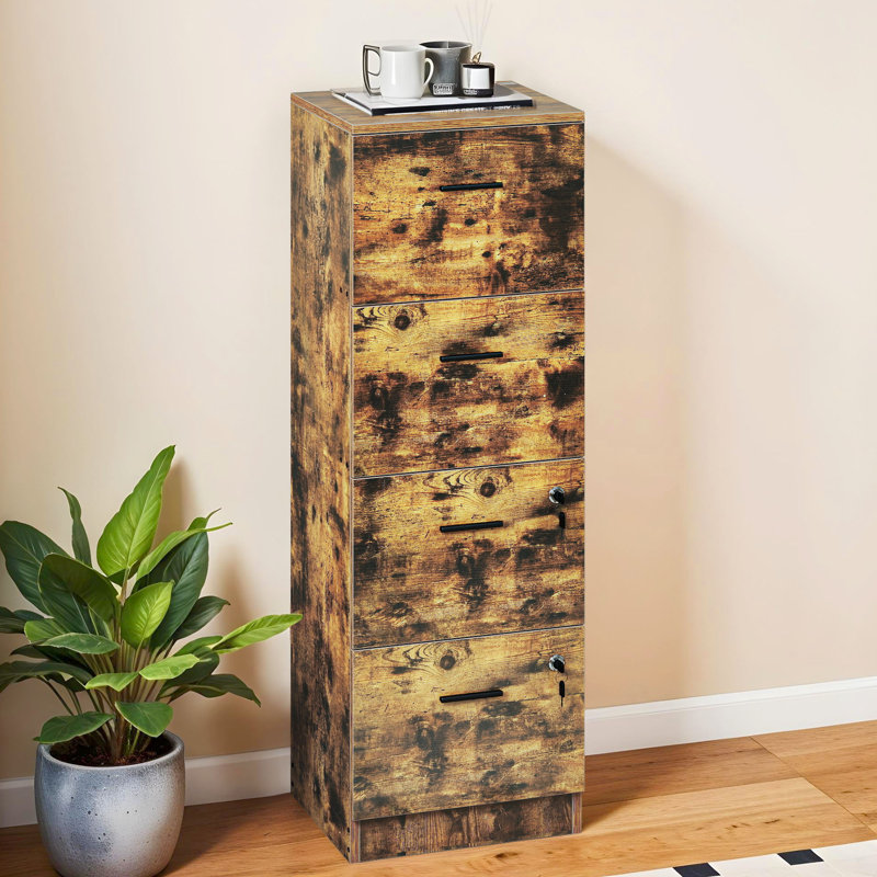 40cm Wide 4 -Drawer File Cabinet, Brown