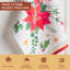 Maison d'Hermine Poinsettia Noël, ensemble de 3 torchons de cuisine 100 % coton - 51 x 70 cm
