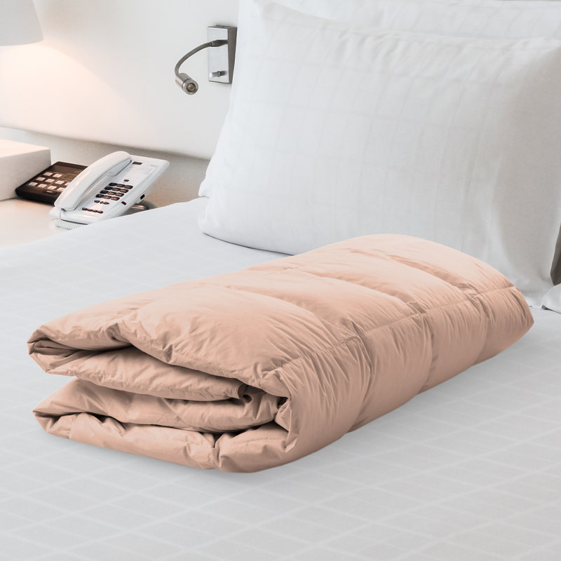 Baffle Box Stitch Comforter, Taupe, Twin Comforter 
