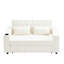 Canapé moderne avec poche de rangement et dossier réglable, coussin en mousse beige pour porte-gobelet-740352968